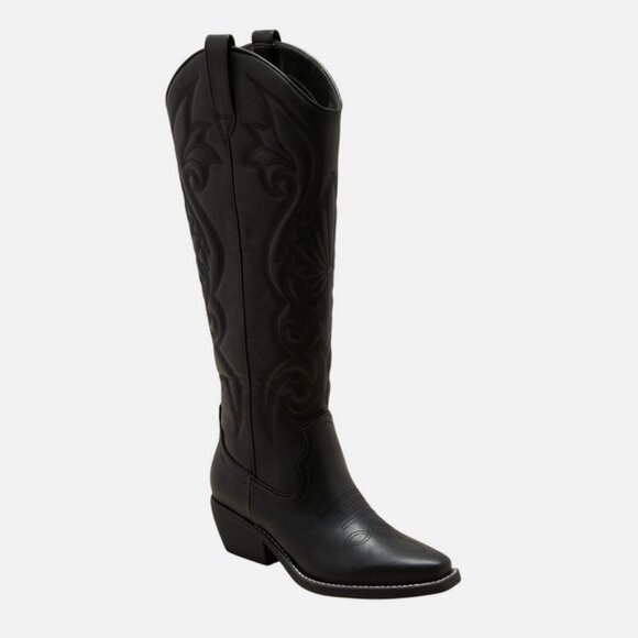 Womens Kenzi Western Boots with Memory Foam Insole Jet Black - Wild Fable 7 WC - Picture 1 of 11